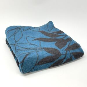 NWT David Fussenger Blue Brown Square Botanical Pillow Cover 60cm 24” Super Soft